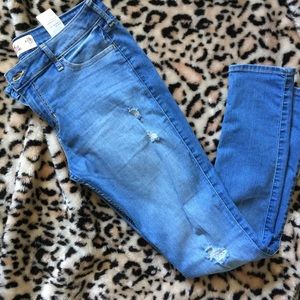 Lightly Distressed Super Skinny Hollister Jeans